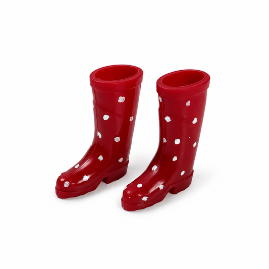 Gummistiefel gepunktet