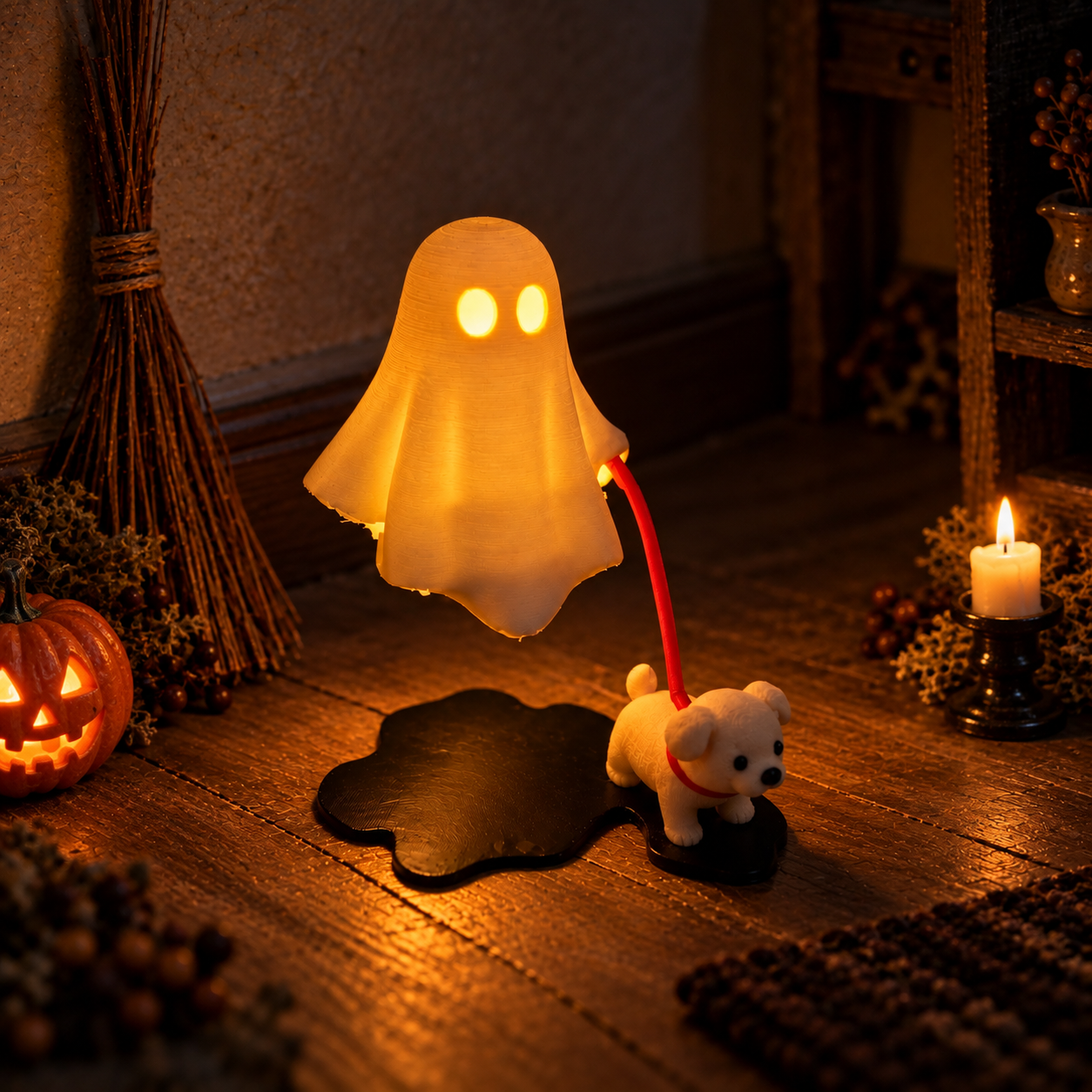 Schwebender Geist mit Hund