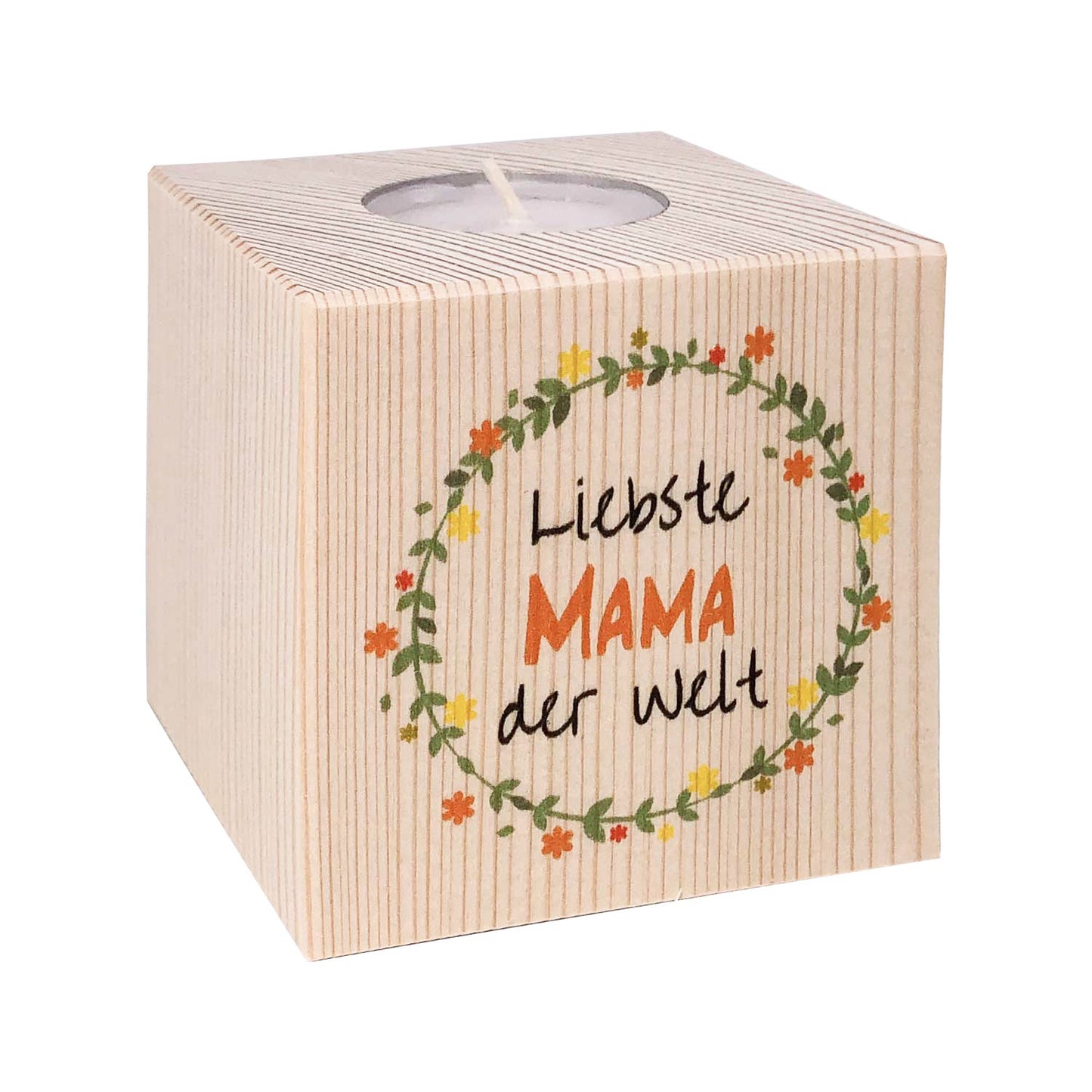 Teelichthalter Holz | verschiedene Motive | inkl. Teelicht
