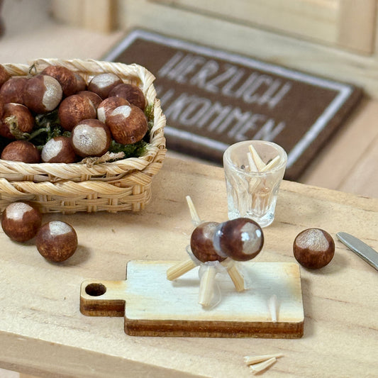 Holzperlen 6mm | einseitig gelocht | 10er Set