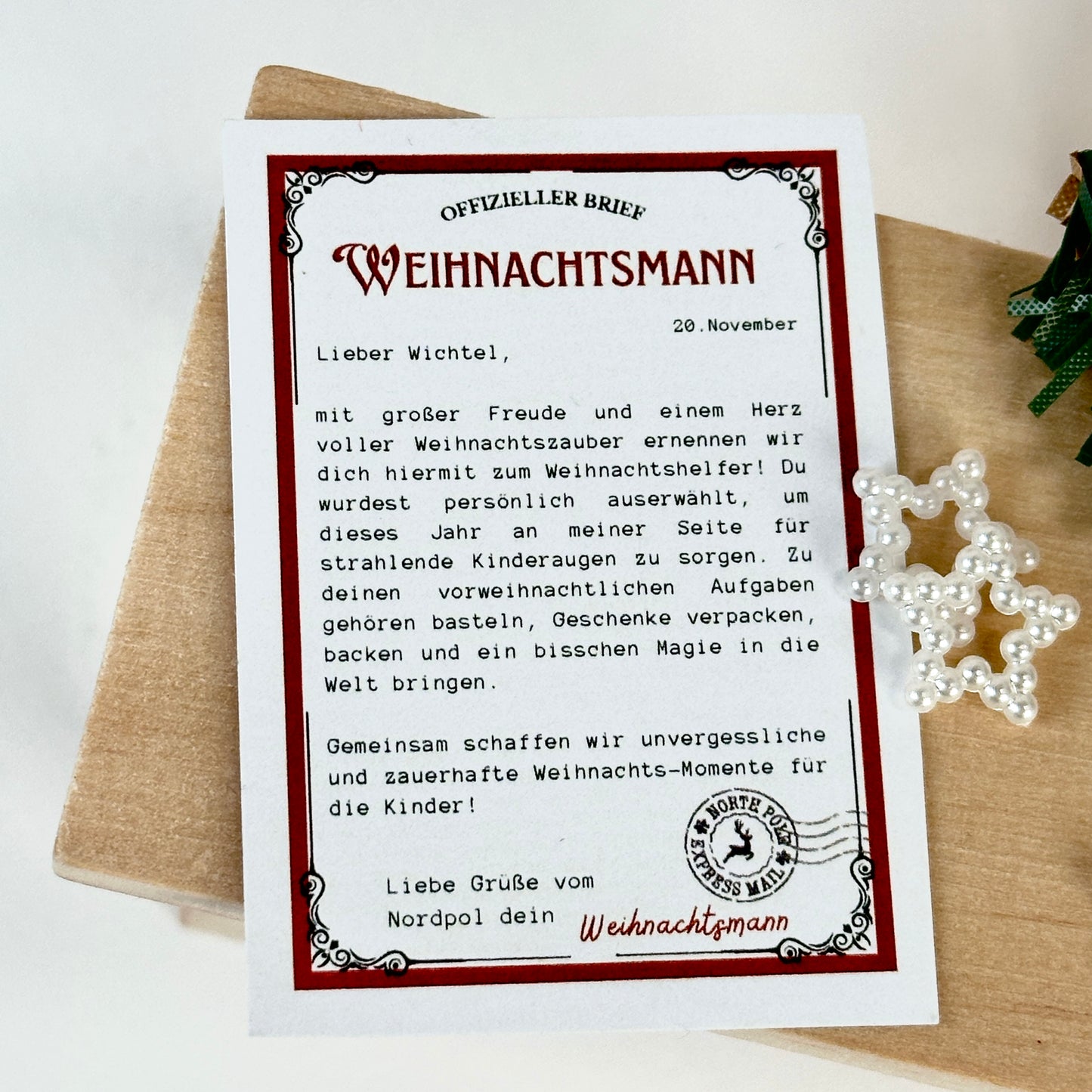 Ernennungsurkunde Weihnachtswichtel