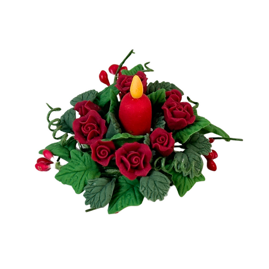 Adventsgesteck weiß | rot