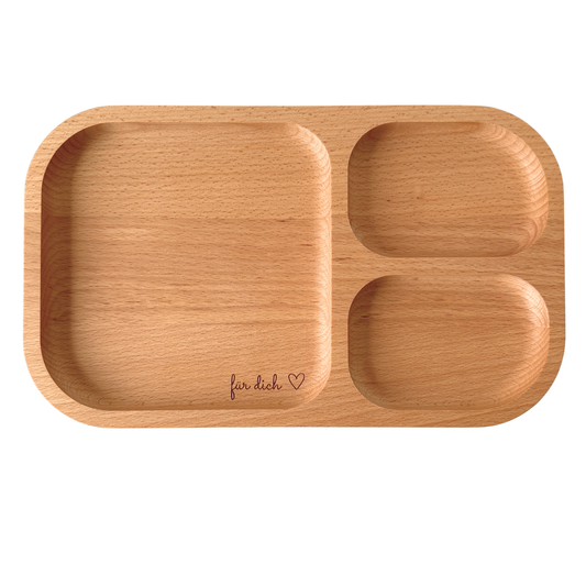 Snackschale "für dich" mit Gravur | 30x18cm