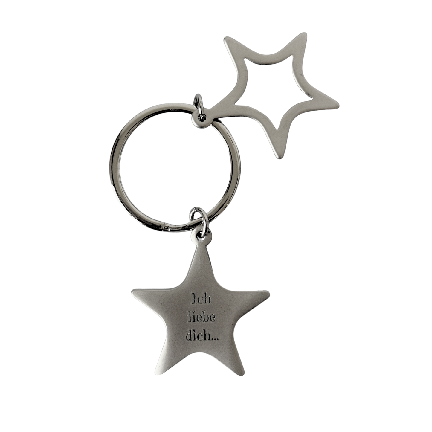 Schlüsselanhänger Stern Metall "Ich liebe dich"