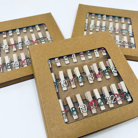 SALE - Adventskalenderklammern 1-24 | B-Ware