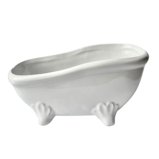 Badewanne Keramik weiß