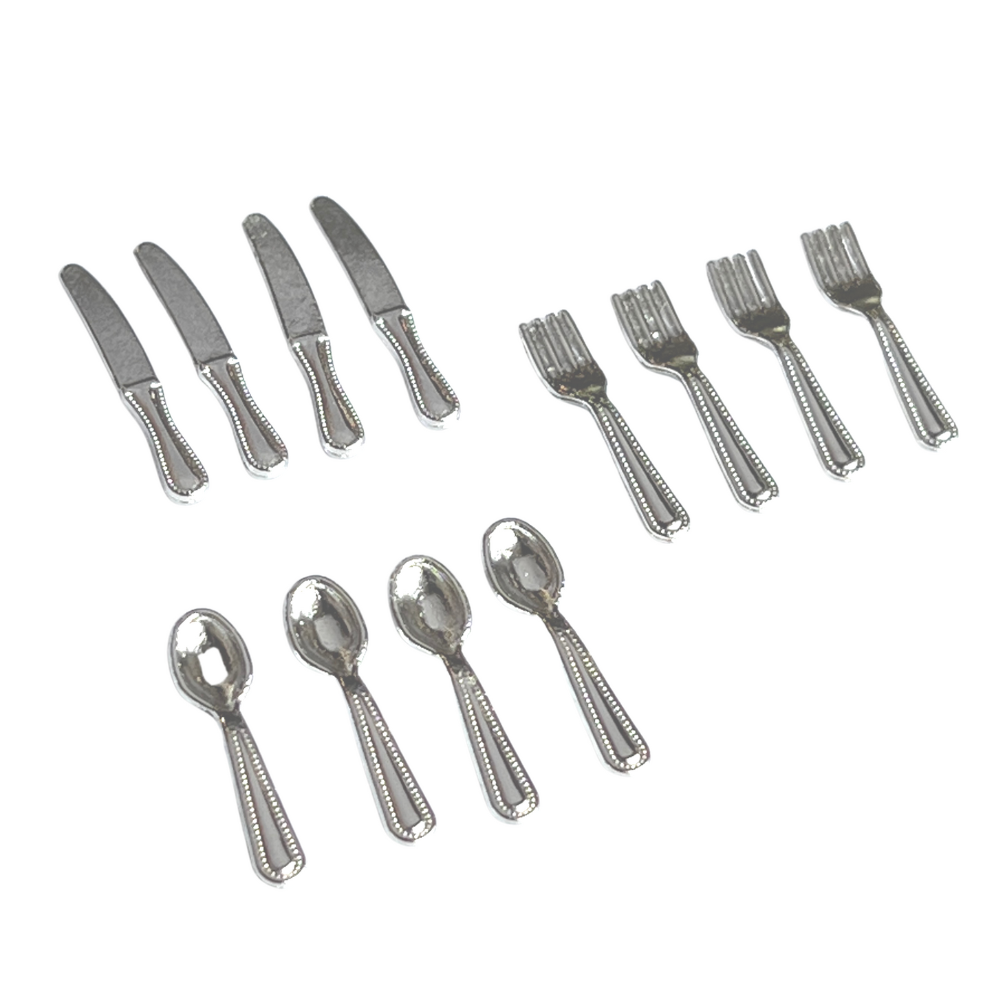 Besteck 12-teilig silber modern