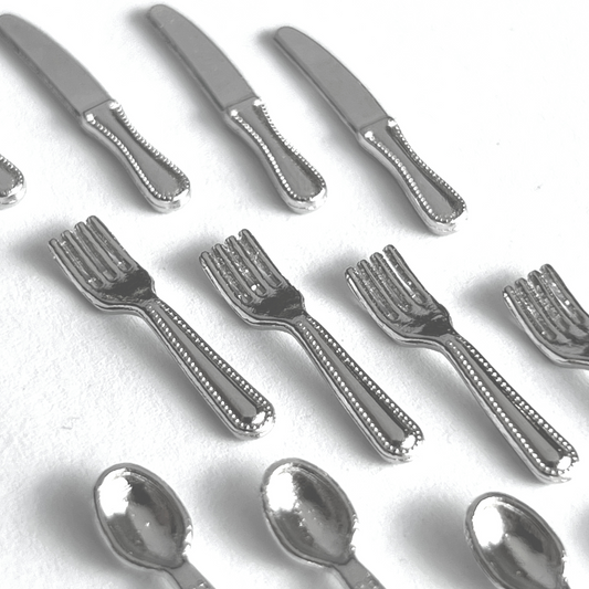 Besteck 12-teilig silber modern