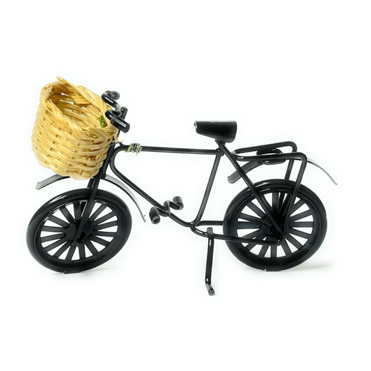 Fahrrad schwarz mit Korb