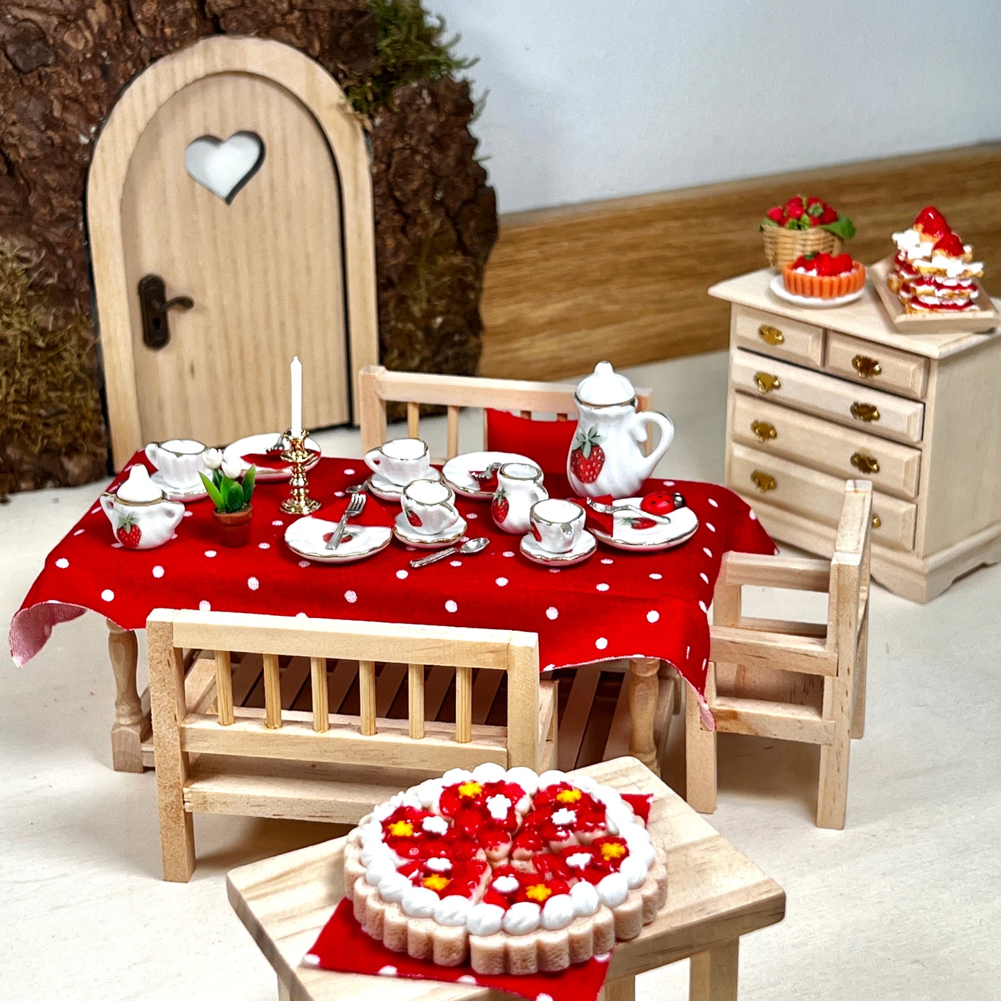 Erdbeerkuchen 6er Set