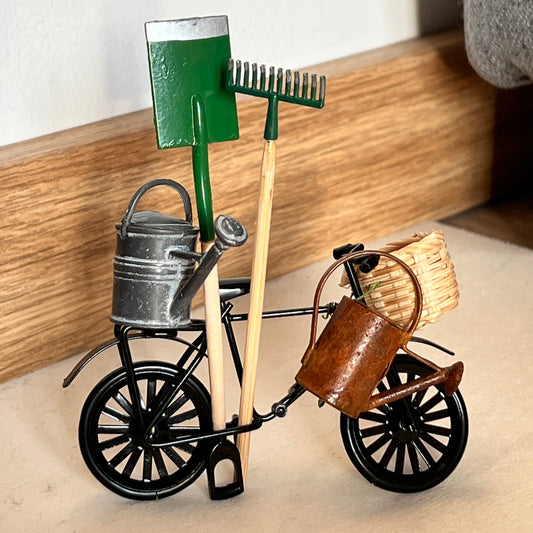 Fahrrad schwarz mit Korb