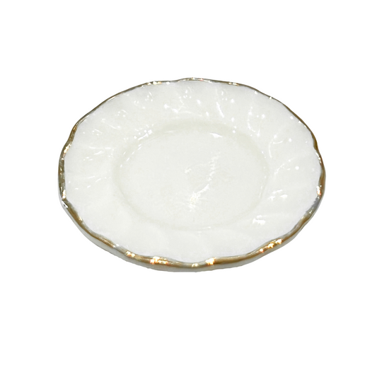 Teller weiß mit Goldrand