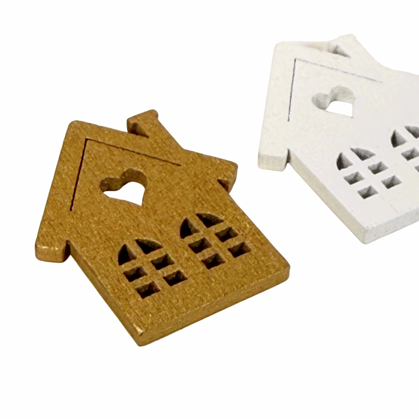 3x Set Deko-Häuser (schwarz, weiß, gold)