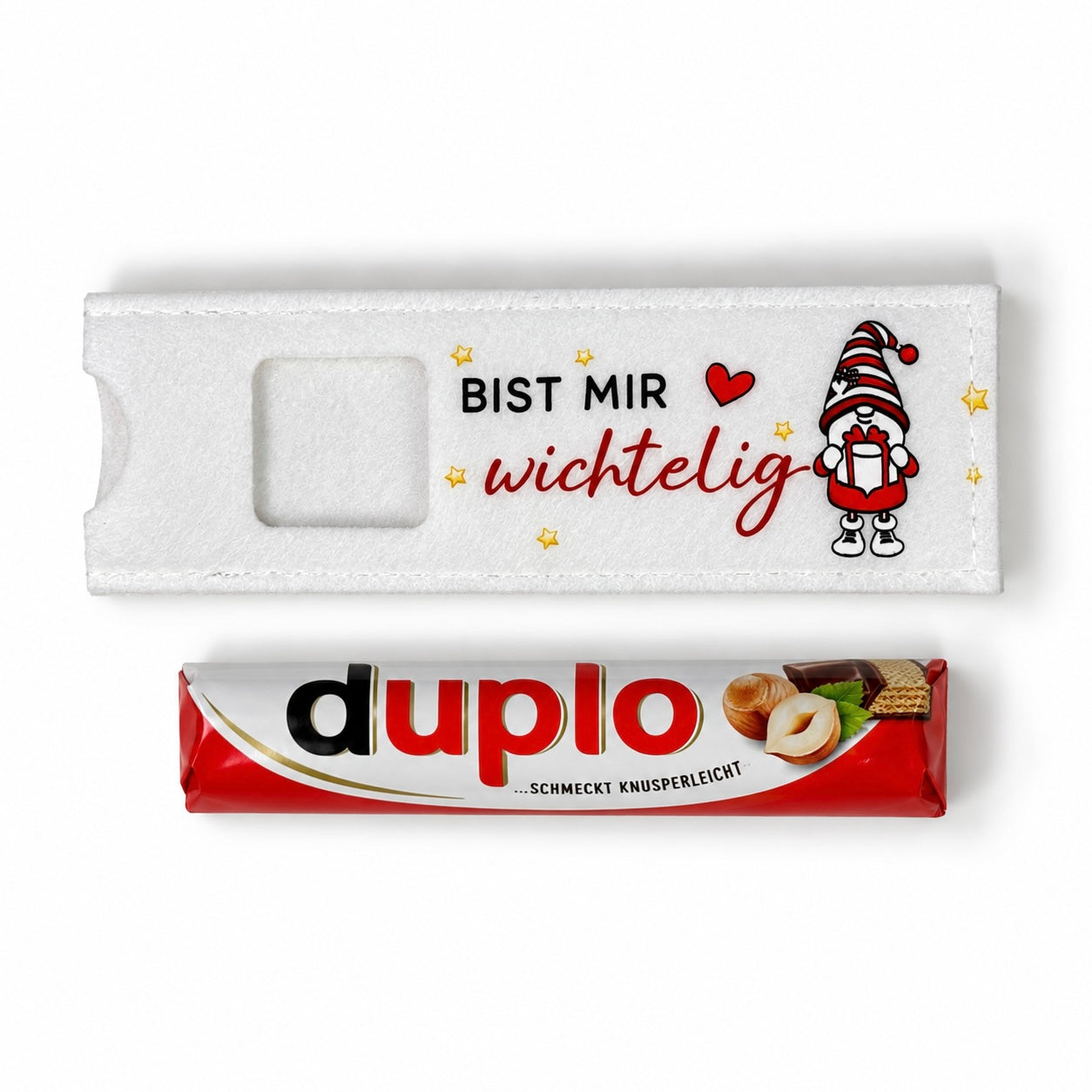 Geschenkhülle passend für duplo Schokoriegel