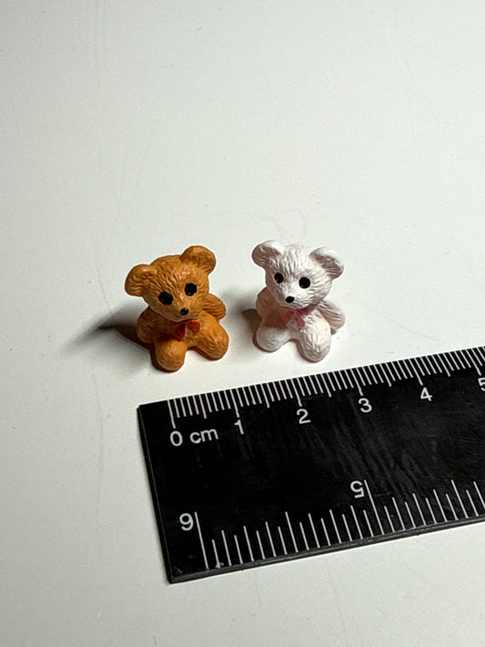 Teddybär 2er Set ocker/weiss