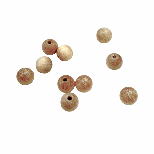 Holzperlen 6mm | einseitig gelocht | 10er Set