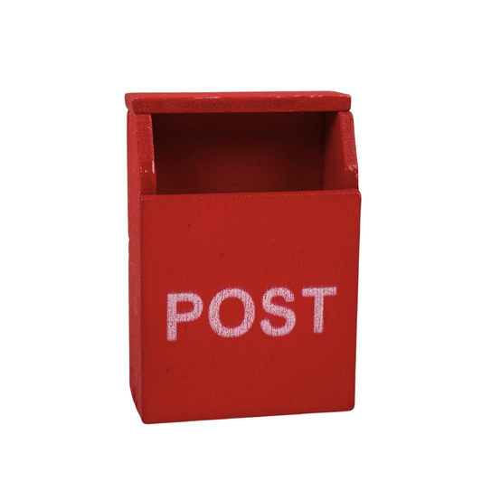 Briefkasten Holz rot "Post"