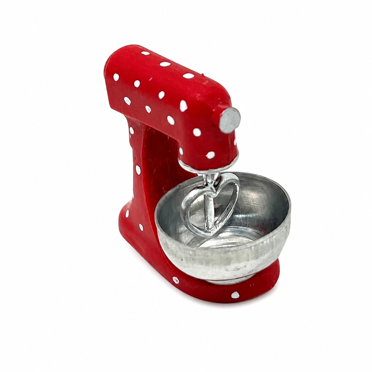 Küchenmaschine rot mit Punkten
