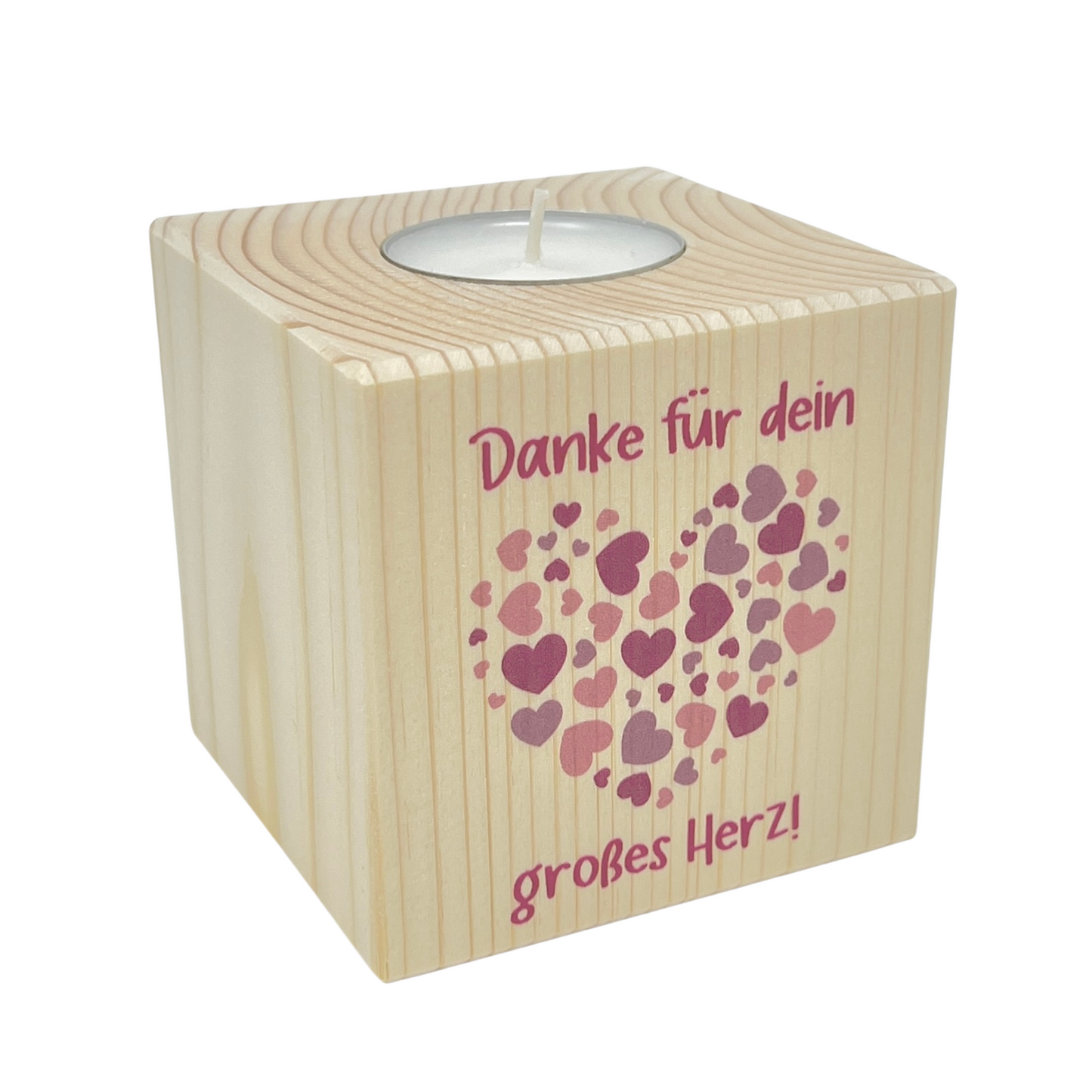 Teelichthalter Holz | verschiedene Motive | inkl. Teelicht