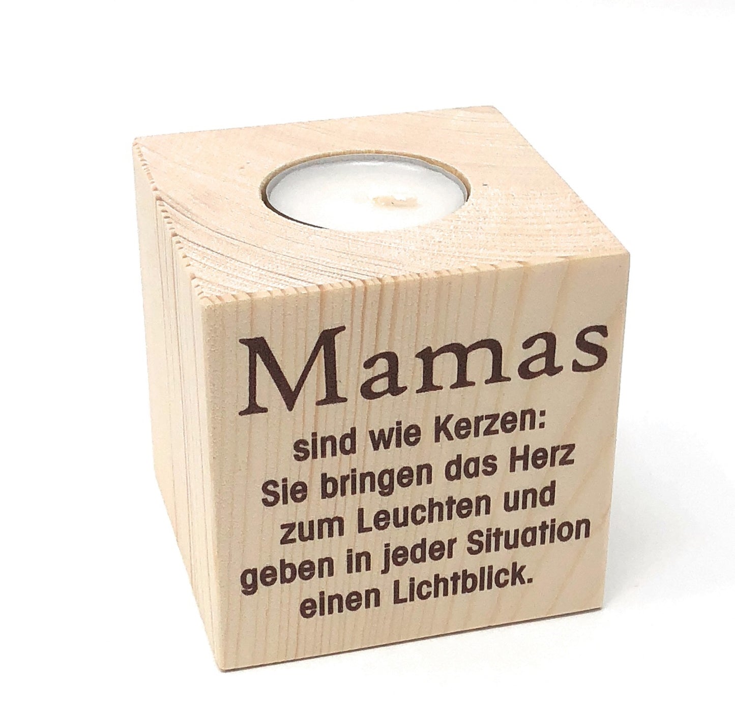 Teelichthalter Holz | verschiedene Motive | inkl. Teelicht